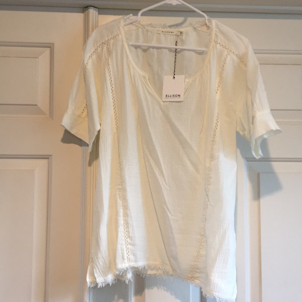 Ellison cream top-L. NWT